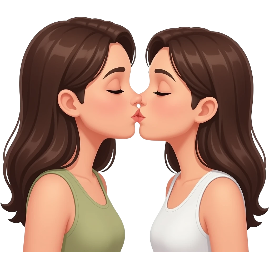 Women with kiss emoji