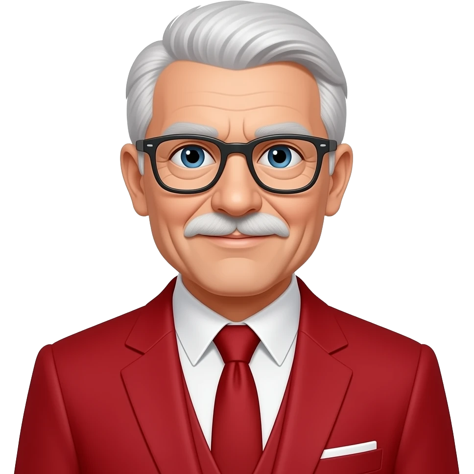 aged man with red suit emoji
