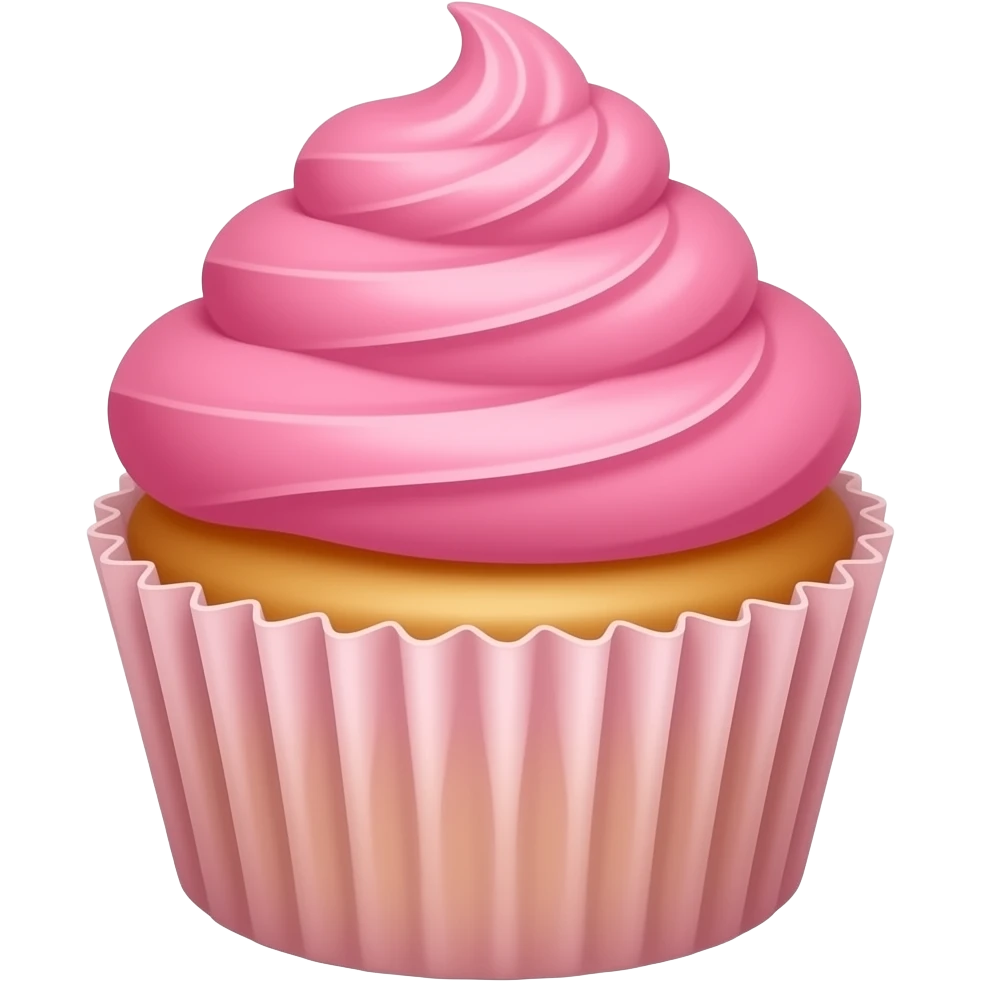 Cupcake with pink icing emoji