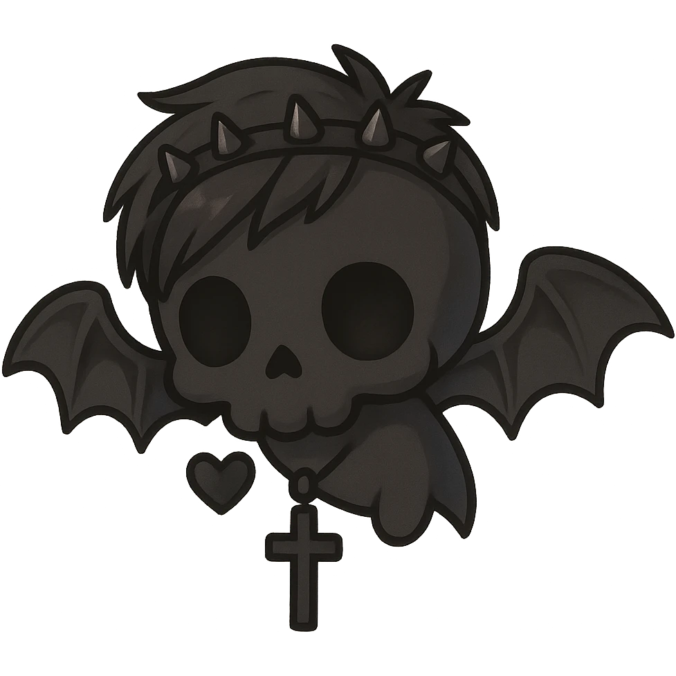 Goth black object emoji