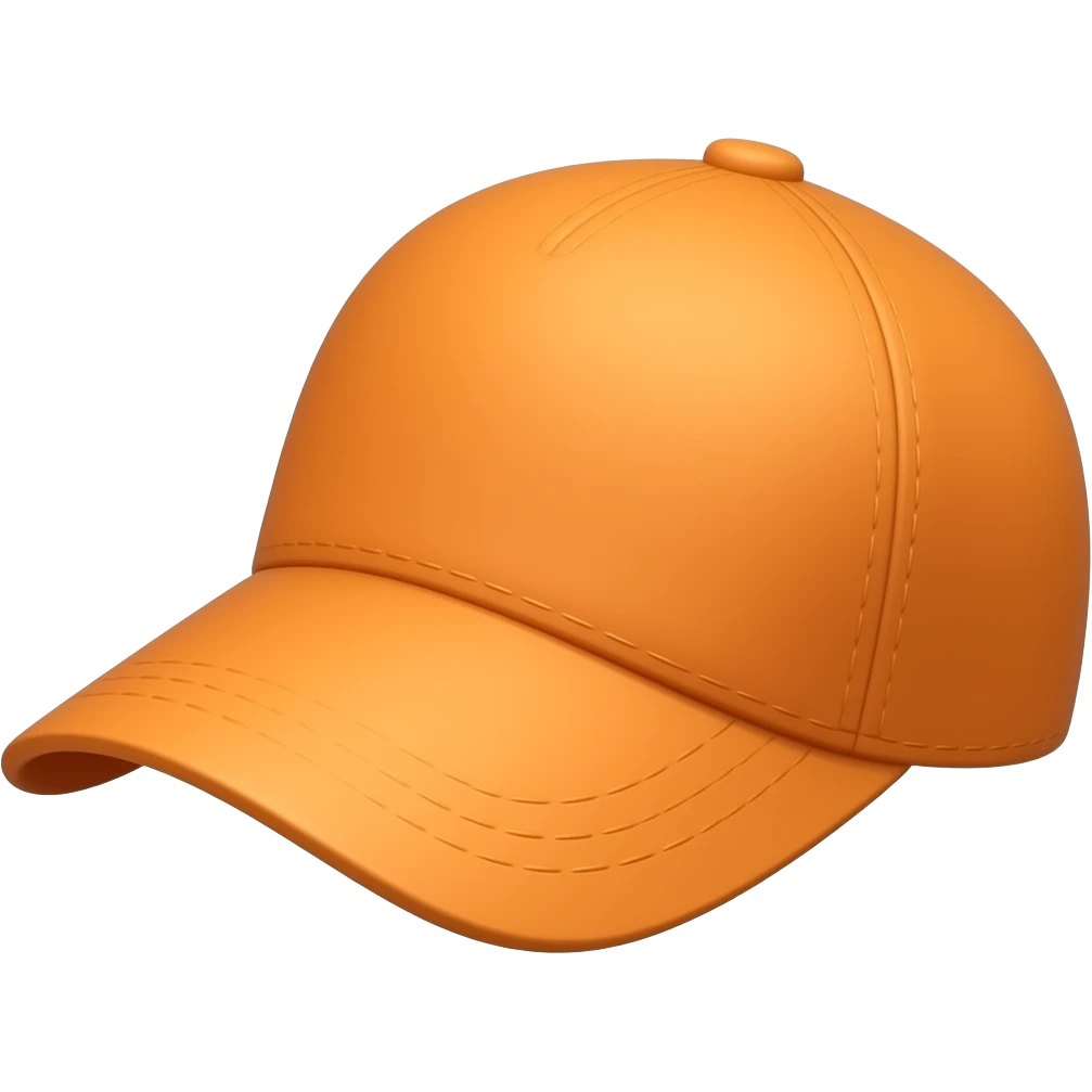 Orange cap from side view emoji