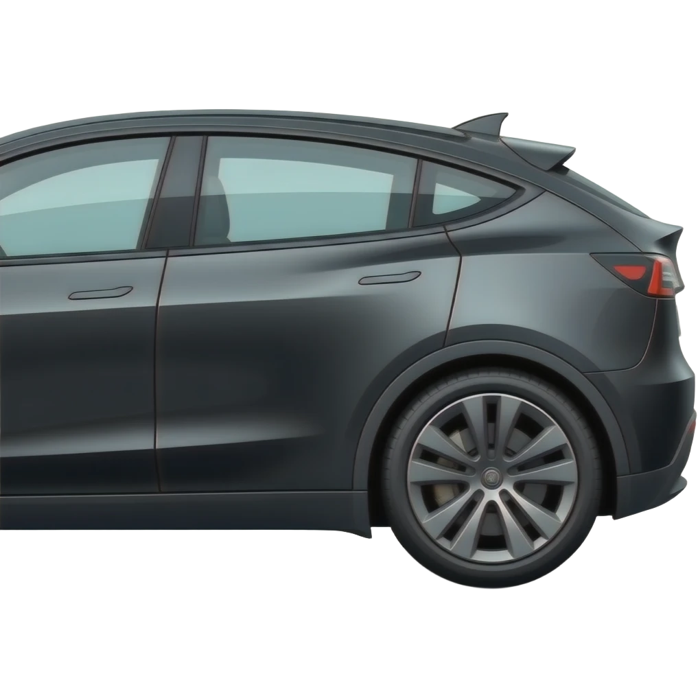 black electric vehicle side emoji