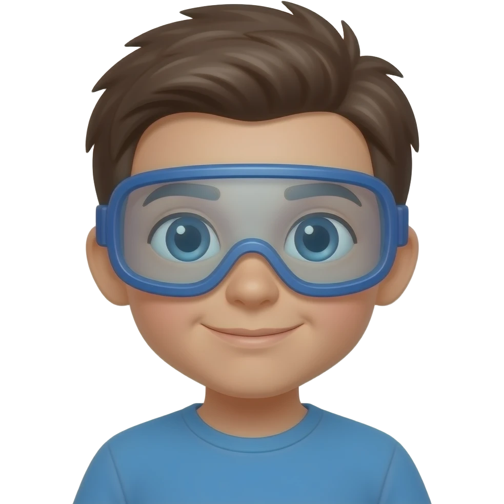 Ребенок в защитных очках emoji