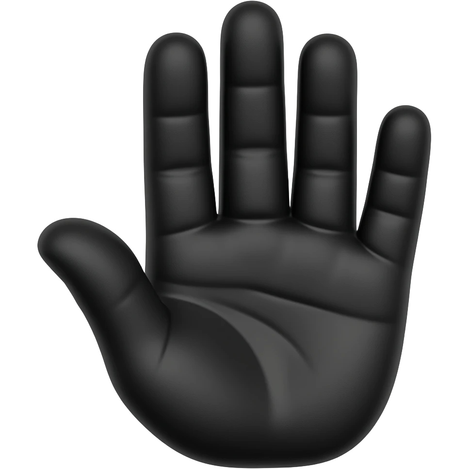 Make the hand black emoji