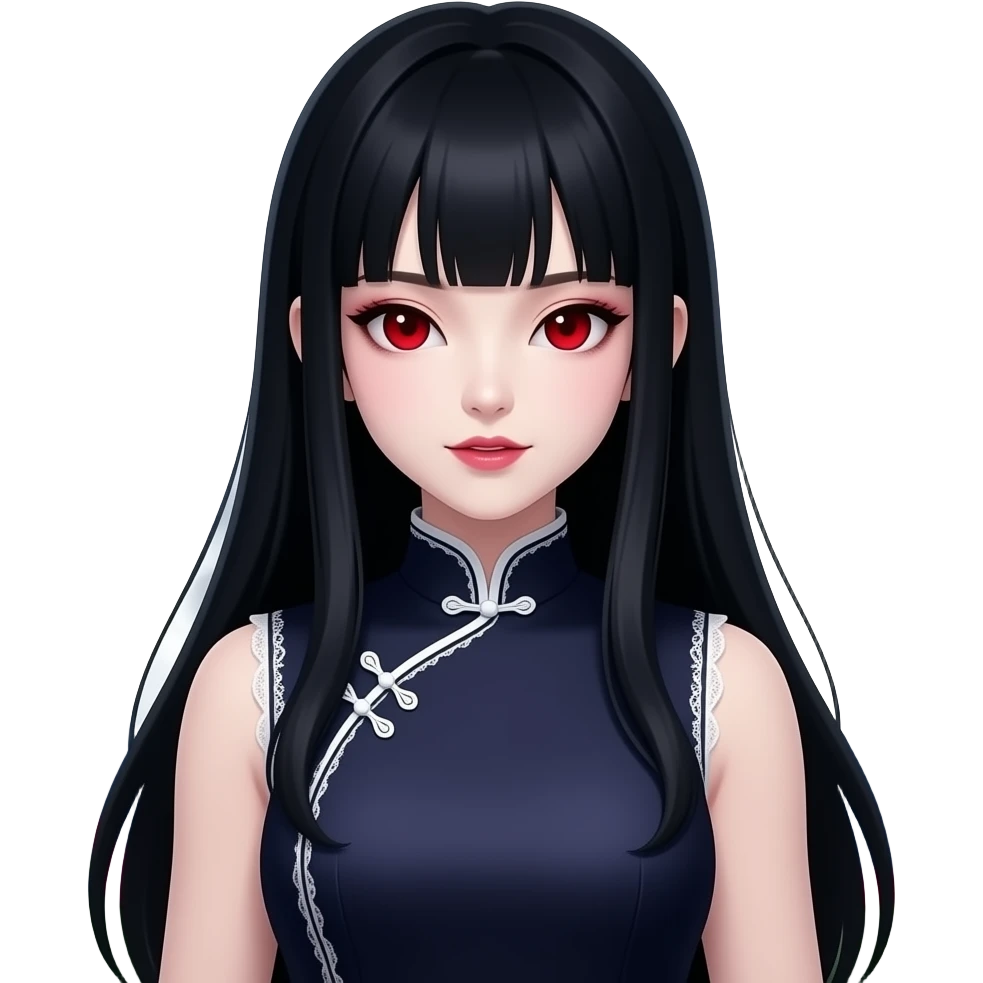 pretty vampire girl chinese emoji