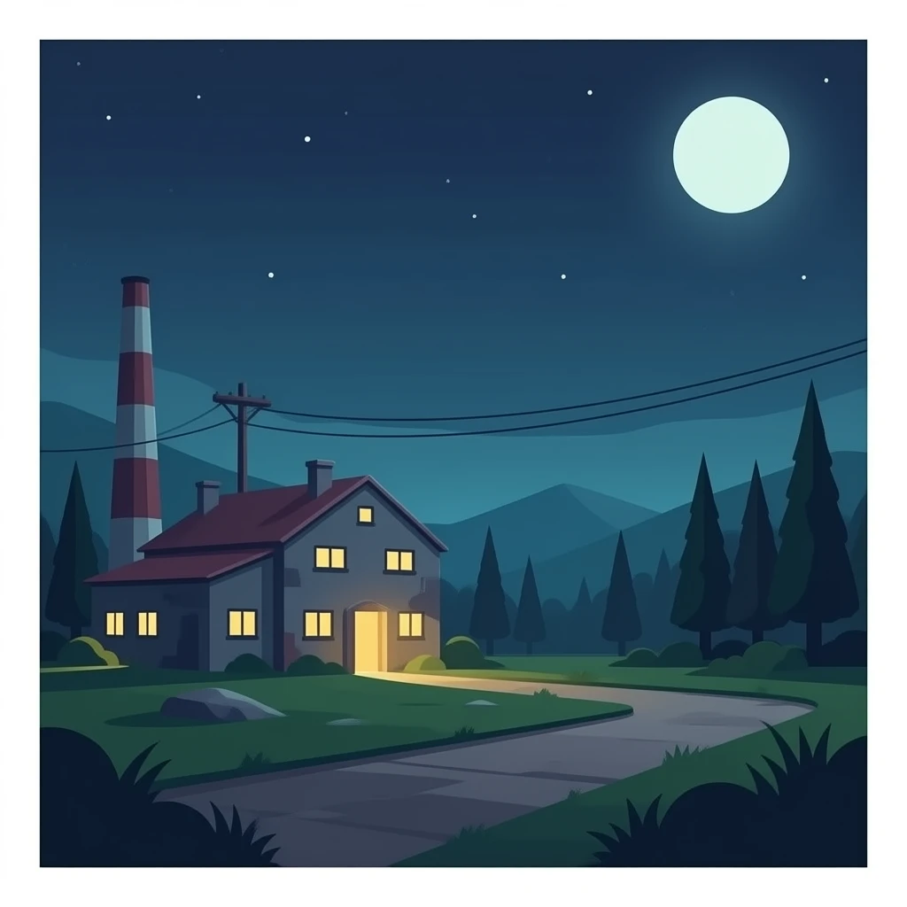 Simple abandoned factory emoji