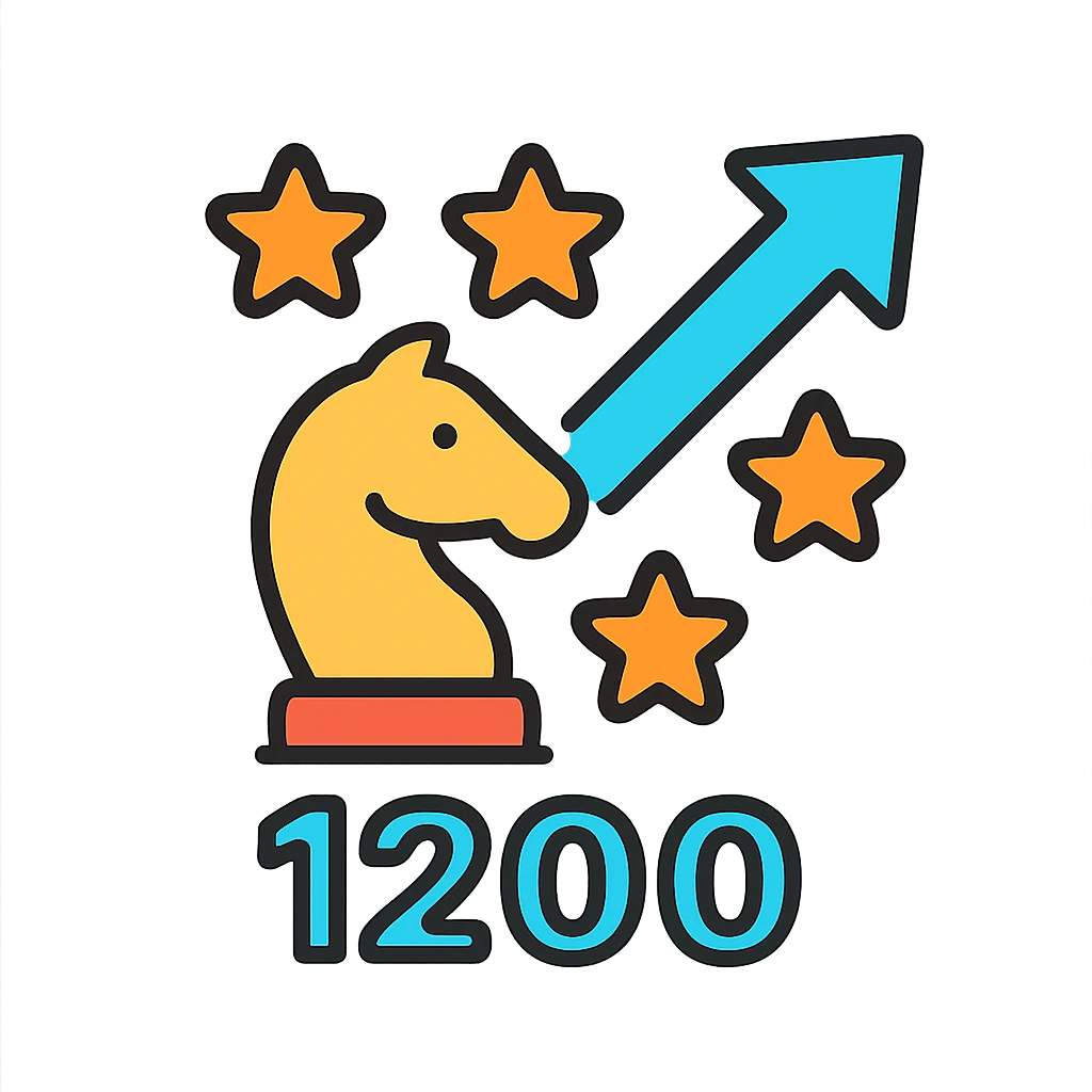 a chess rating going up emoji