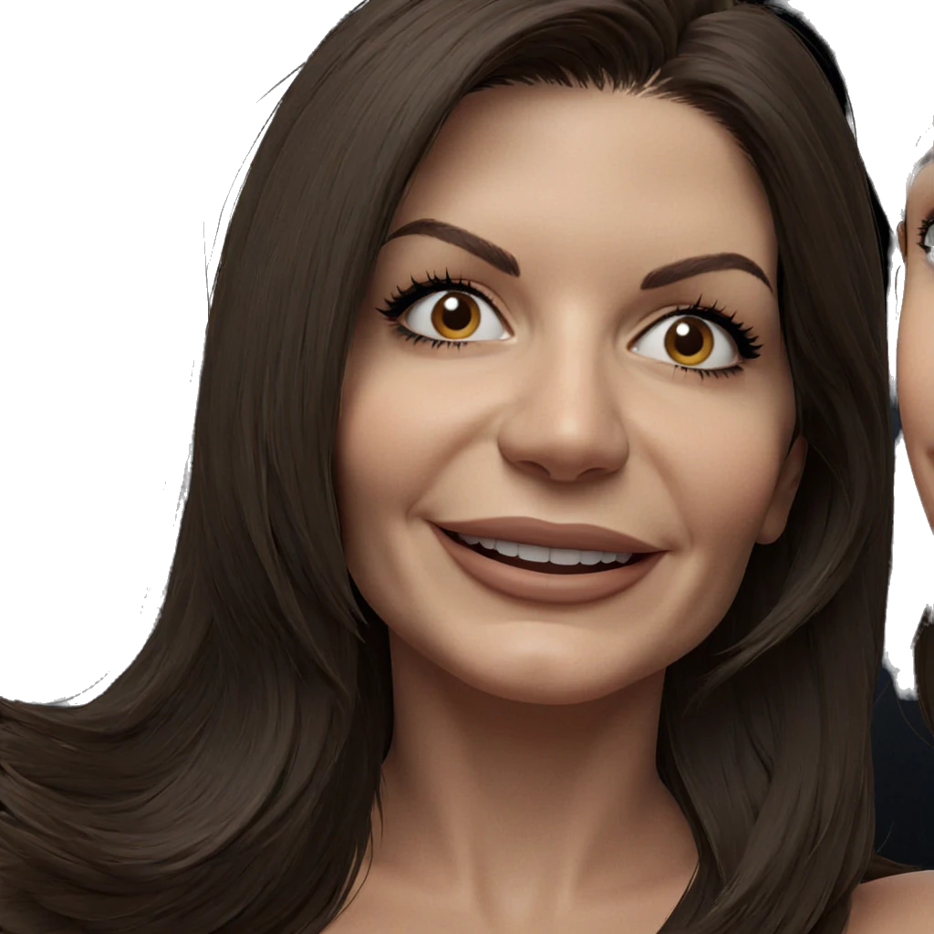 smiling girl with brown hair emoji