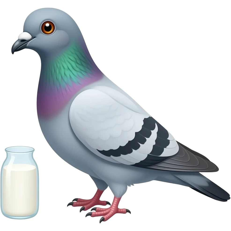 Pigeon sex white milk emoji