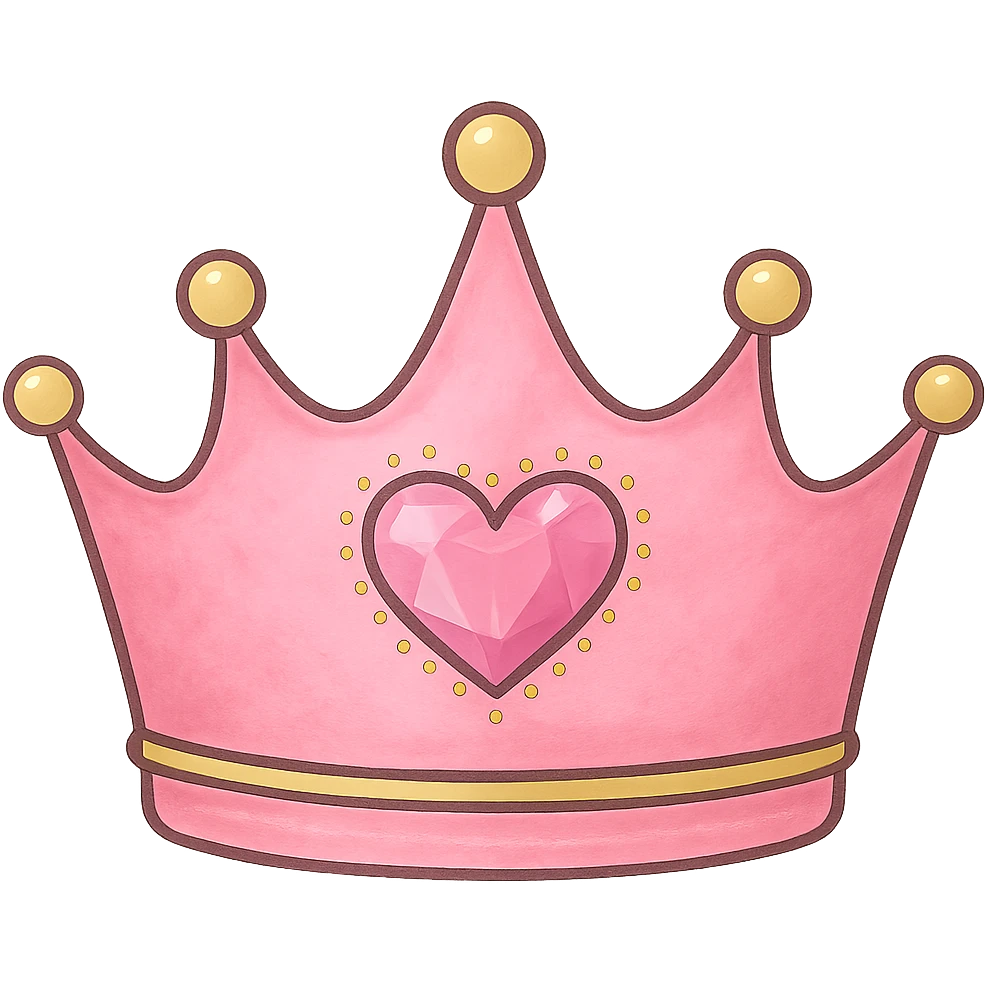 Girly crown remove background emoji