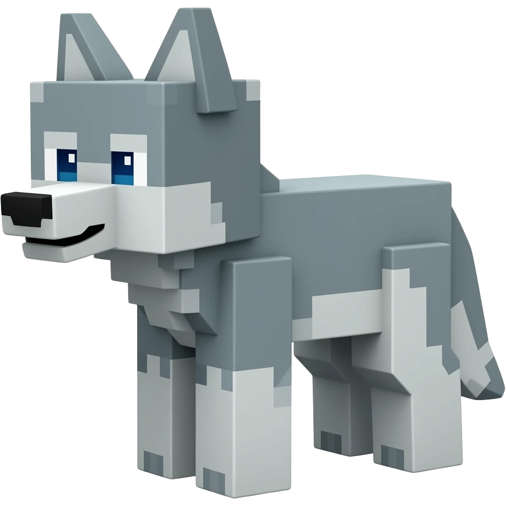 Minecraft wolf emoji