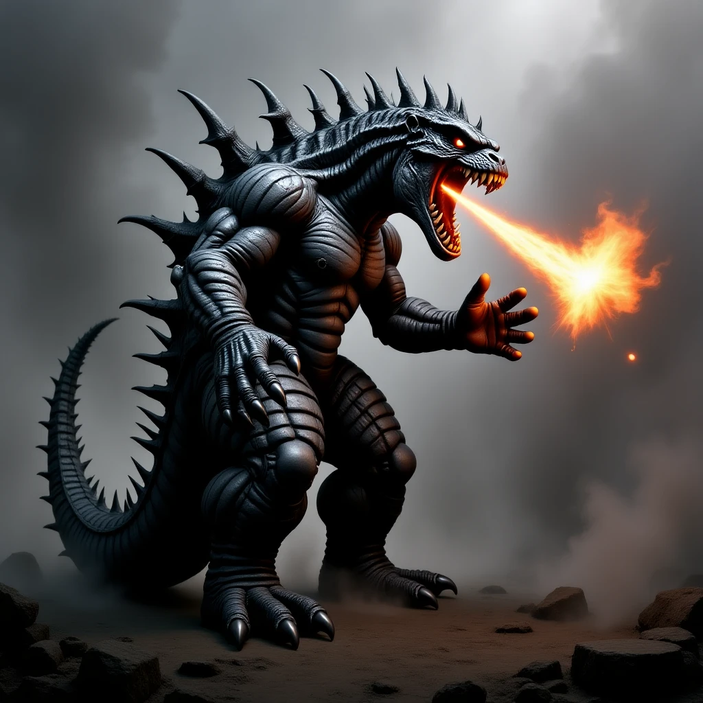 godzilla attacking ny emoji