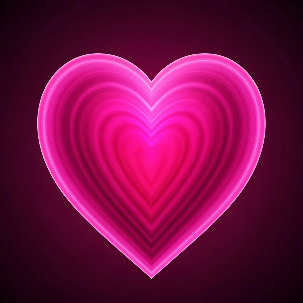 hot pink heart, ultra detailed emoji