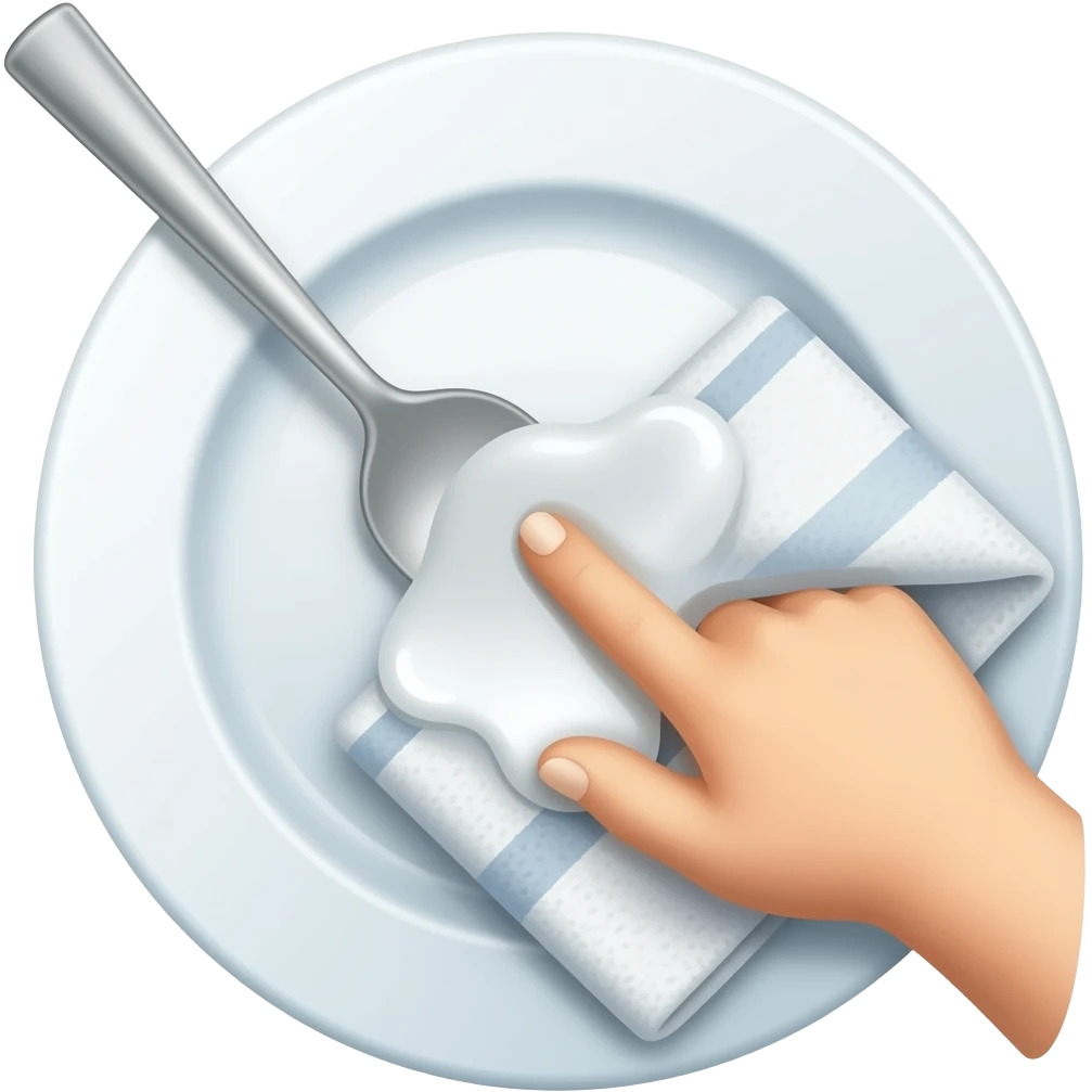 a towel drying a dish emoji