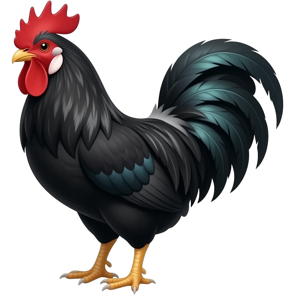Haz un gallo full black emoji