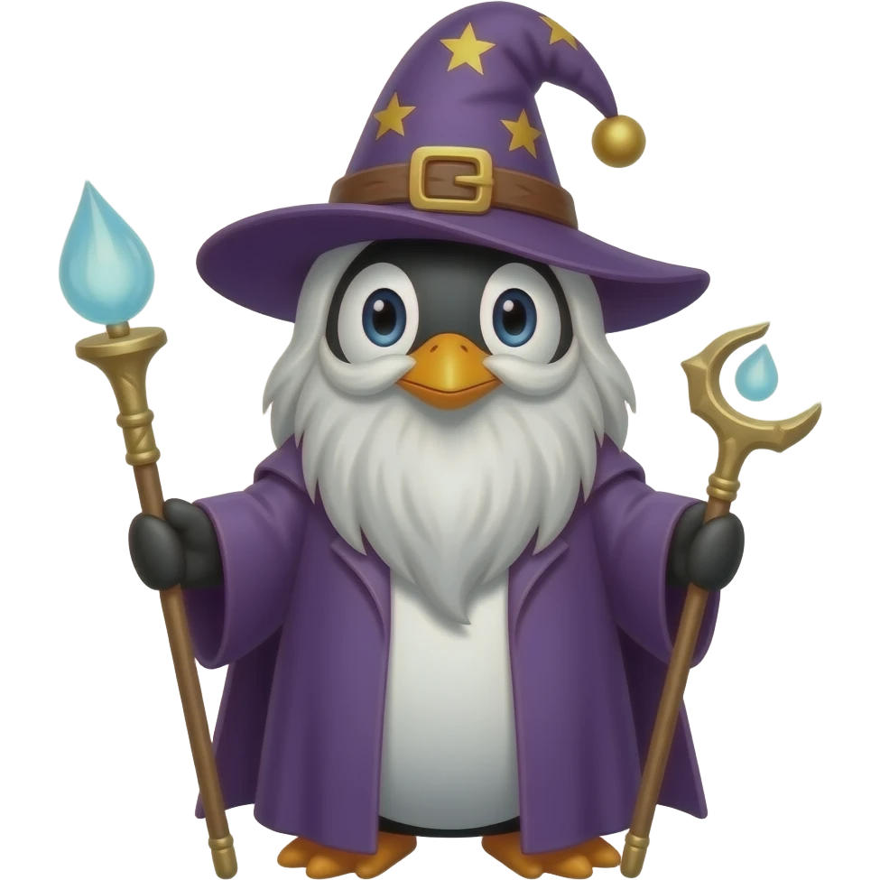 Penguin Wizard emoji