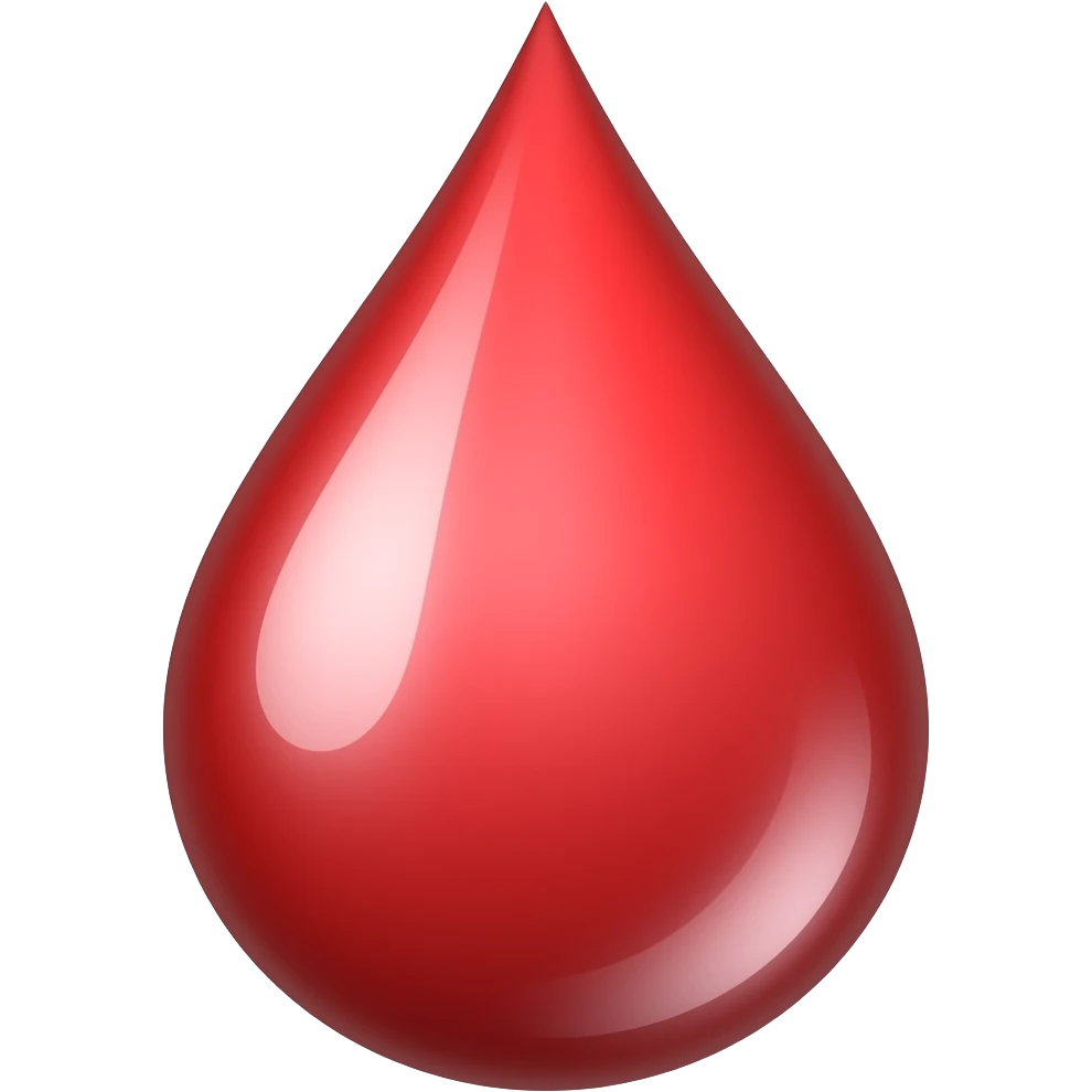 Red tear drops emoji