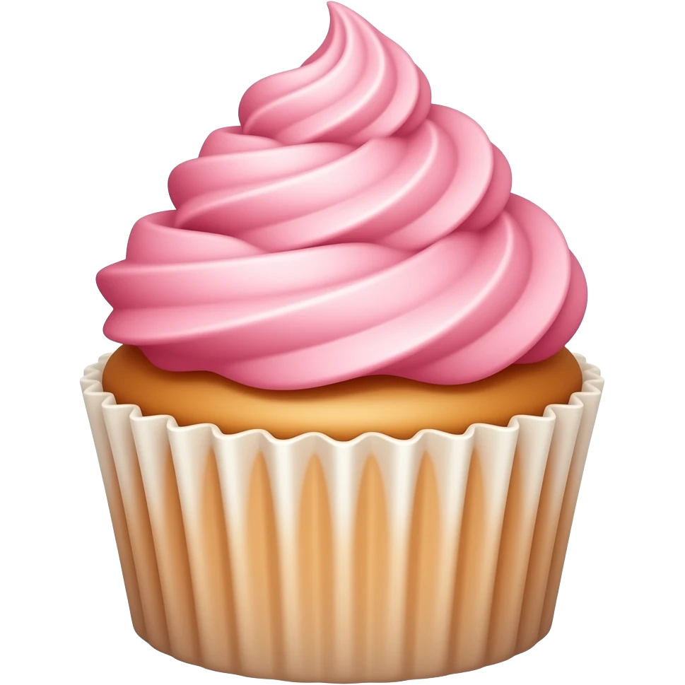 Cupcake with pink icing emoji