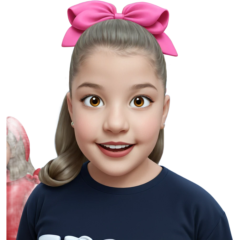 smiling girls with bows emoji