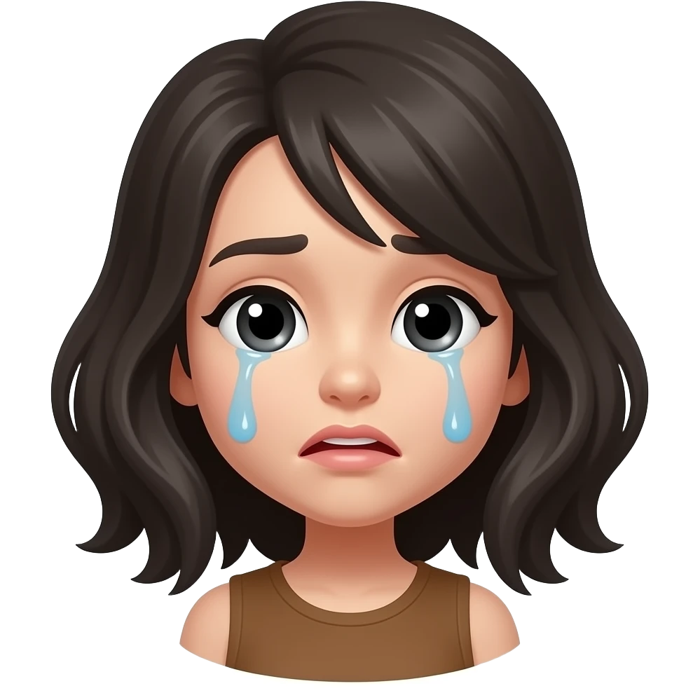 Faça a sombra de uma pessoa chorando emoji