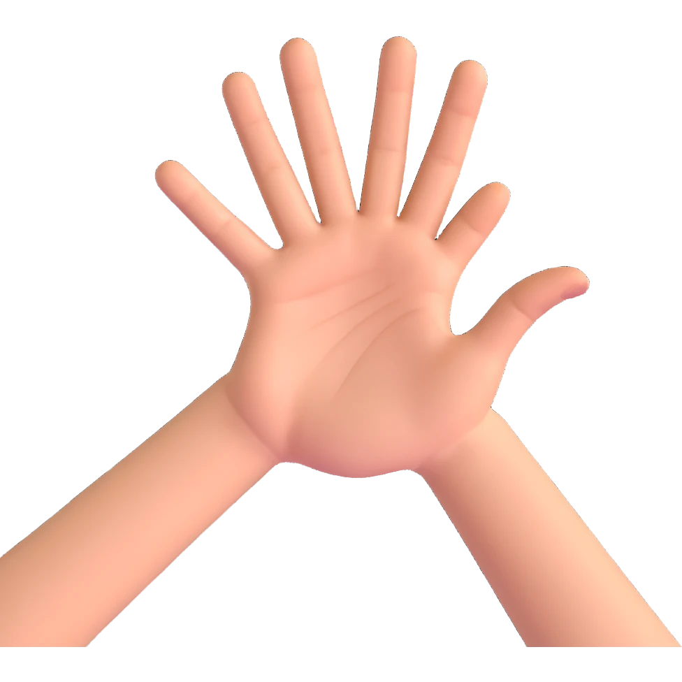 palm up hand emoji
