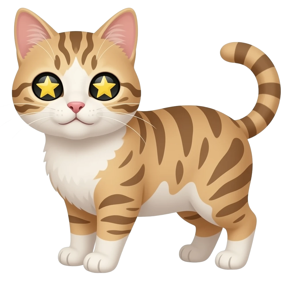 Cat whit Star eyes emoji