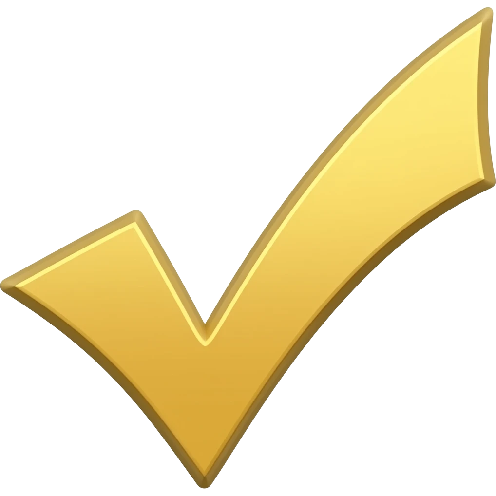 Now make a upward check that is gold emoji