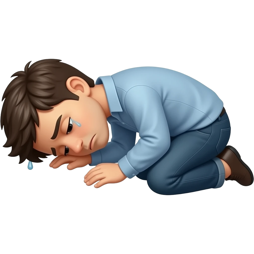 슬퍼서 쓰러진 사람 emoji