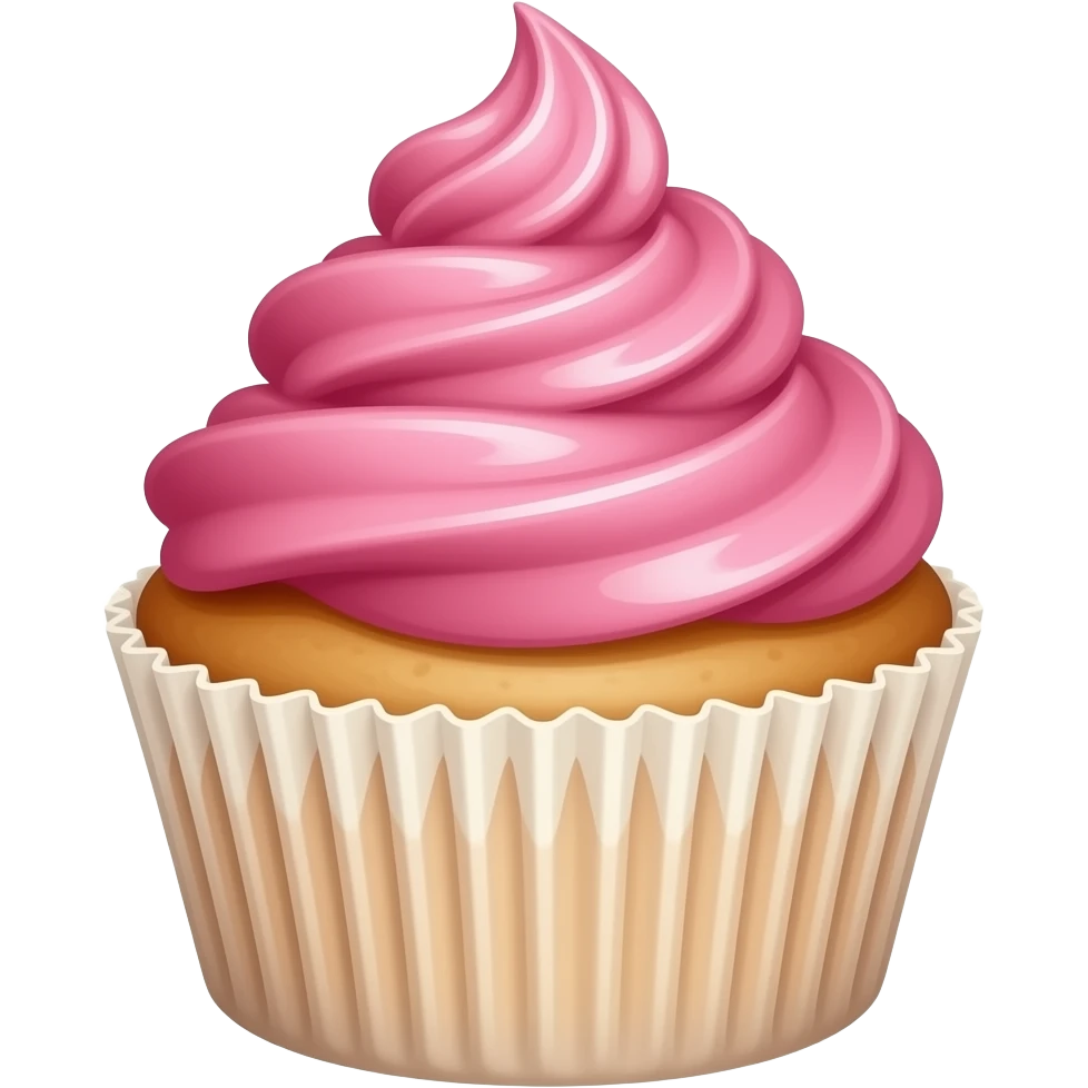 Cupcake with pink icing emoji
