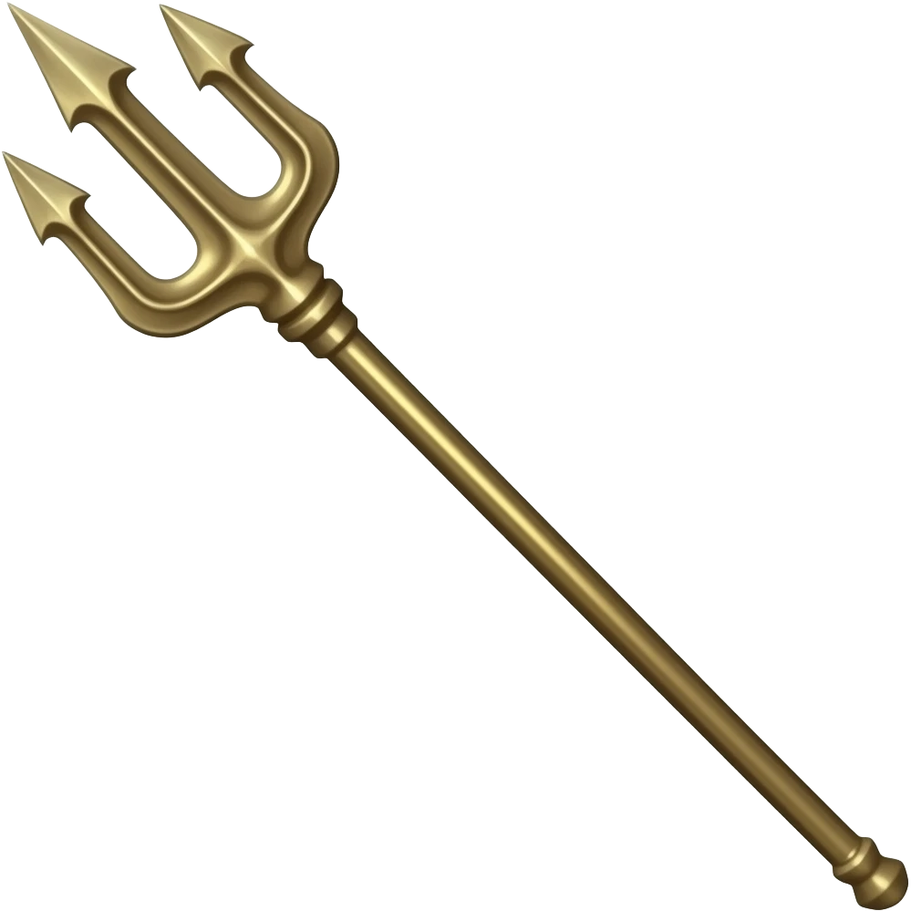 Trishul  with long rod full emoji stright only one stright remove single rod emoji