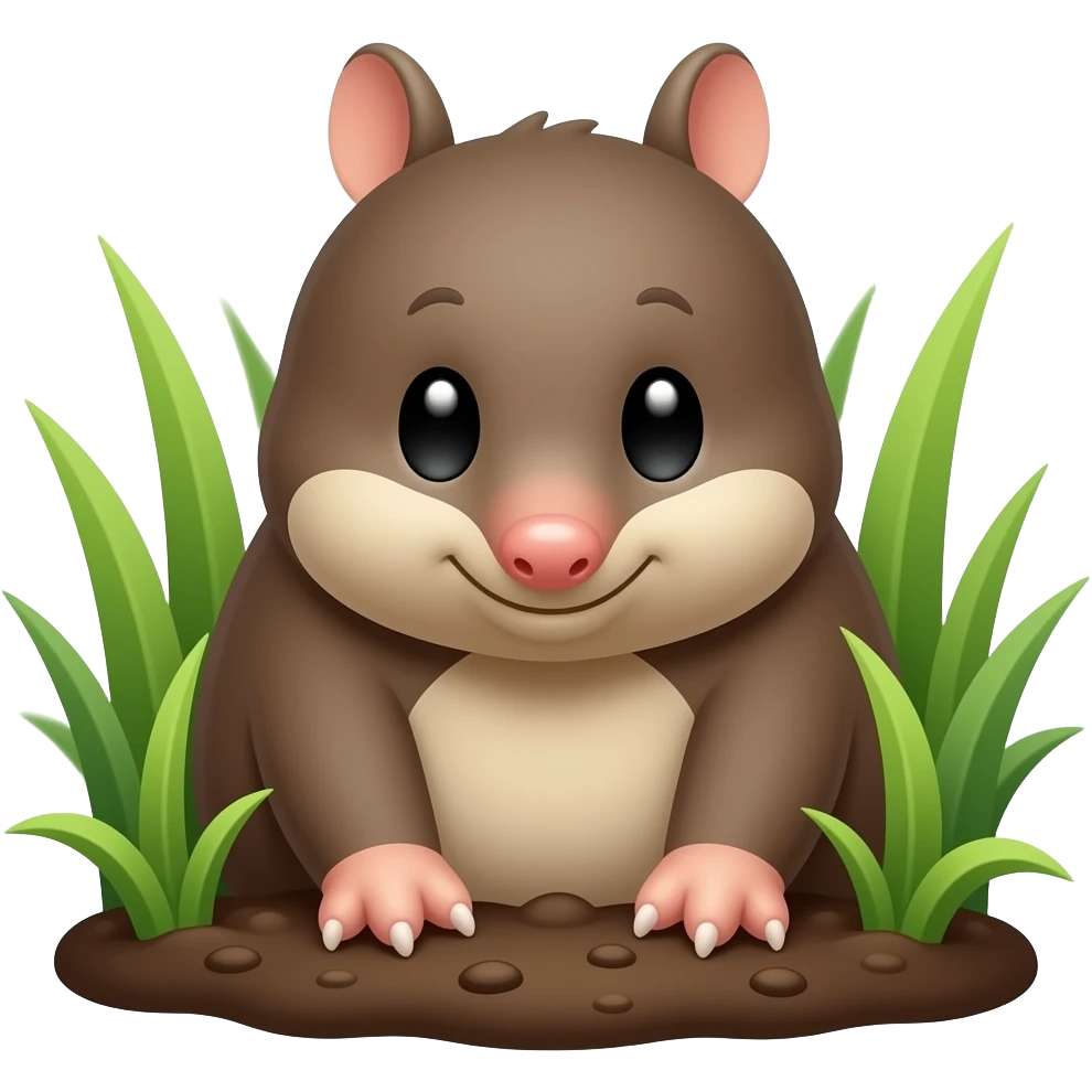 The Mole coming out emoji