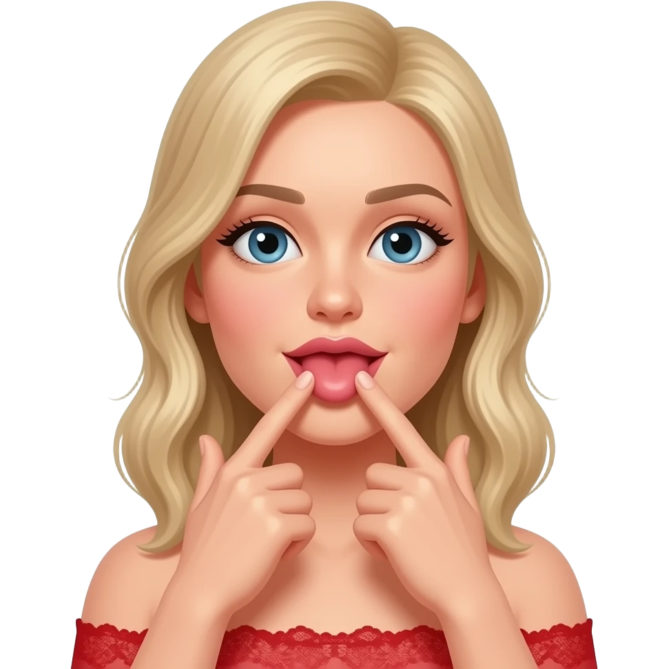 White topless women simulating oral sex she is wearing red panties emoji