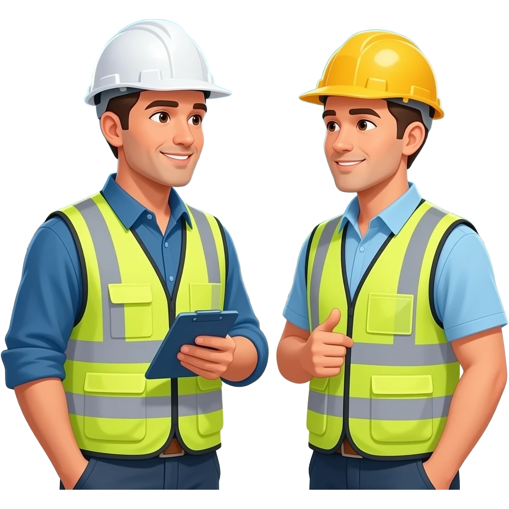 two workers talking emoji
