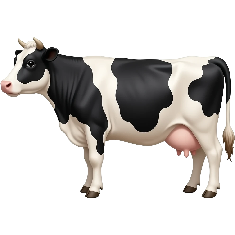 udder cow, no body from the cow, only the udder, side view emoji