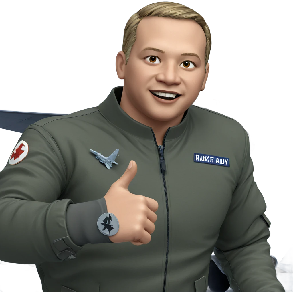 military boy with fighter jet emoji
