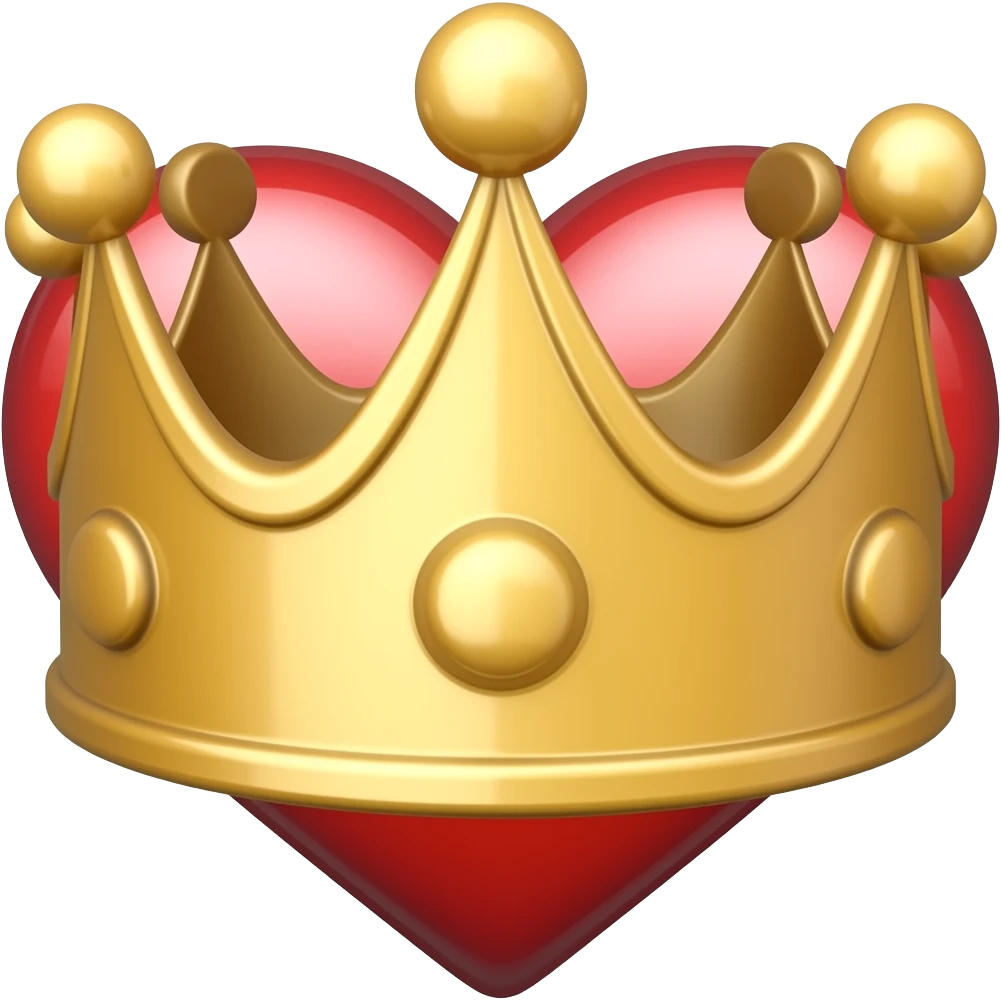 Crea un emoji que fucione estos dos 🩷👑 emoji