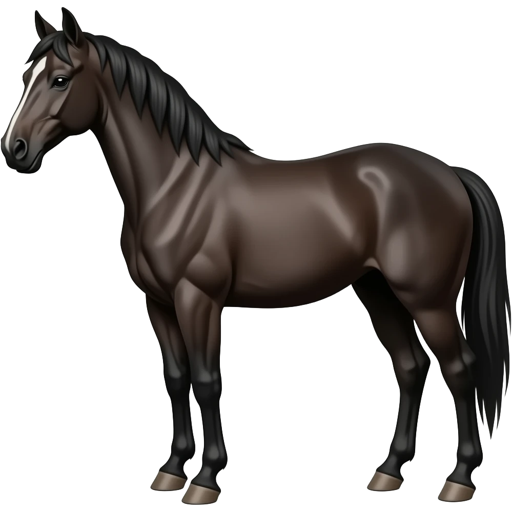 Лошадь должна быть больше и темнее цветом emoji