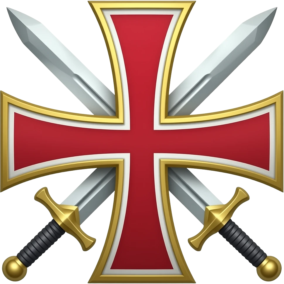 Templar cross with swords in middle emoji