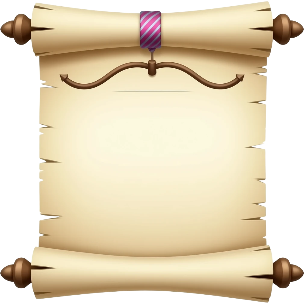 scroll with bow emoji