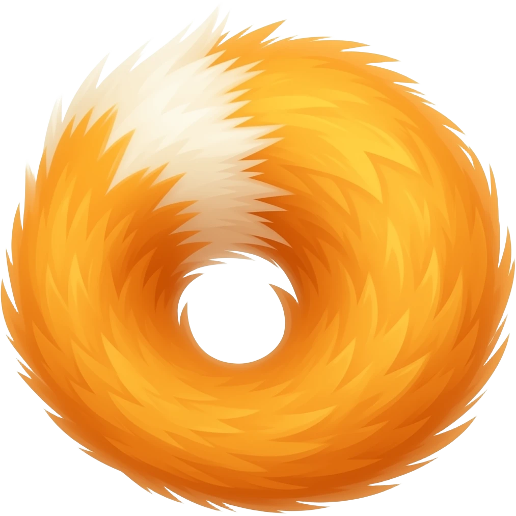 Orange Rabbit tail emoji