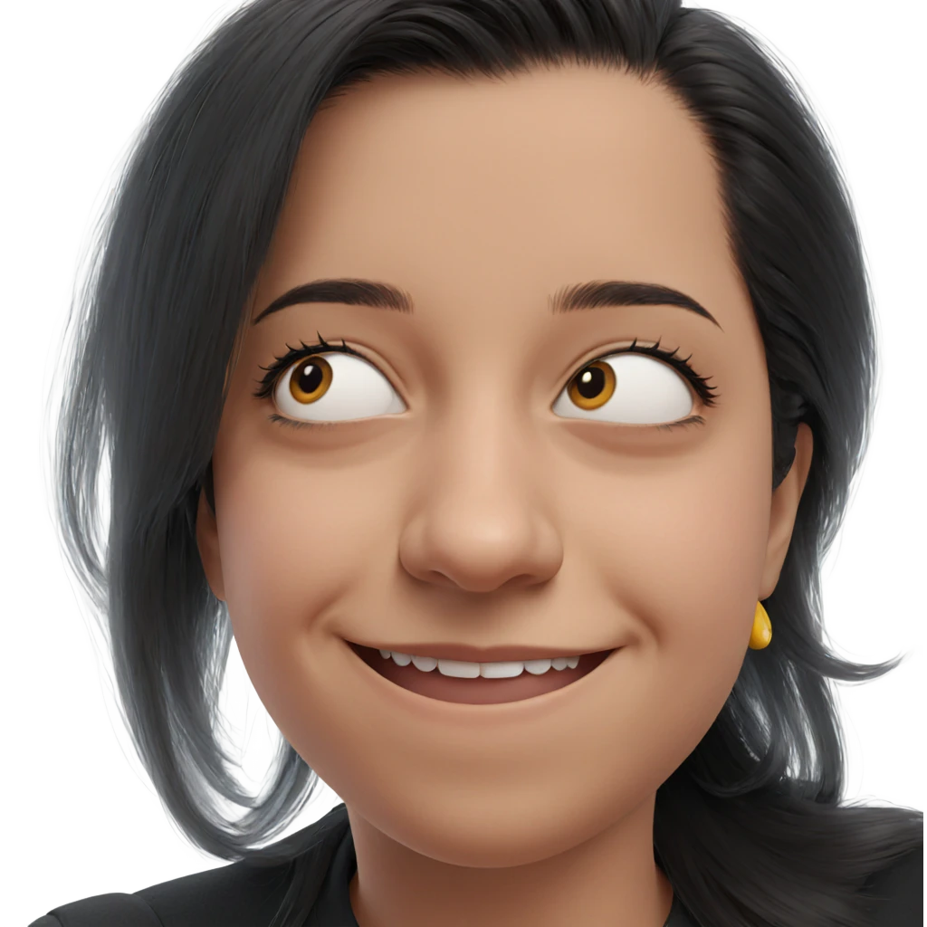 smiling girl enjoying food emoji