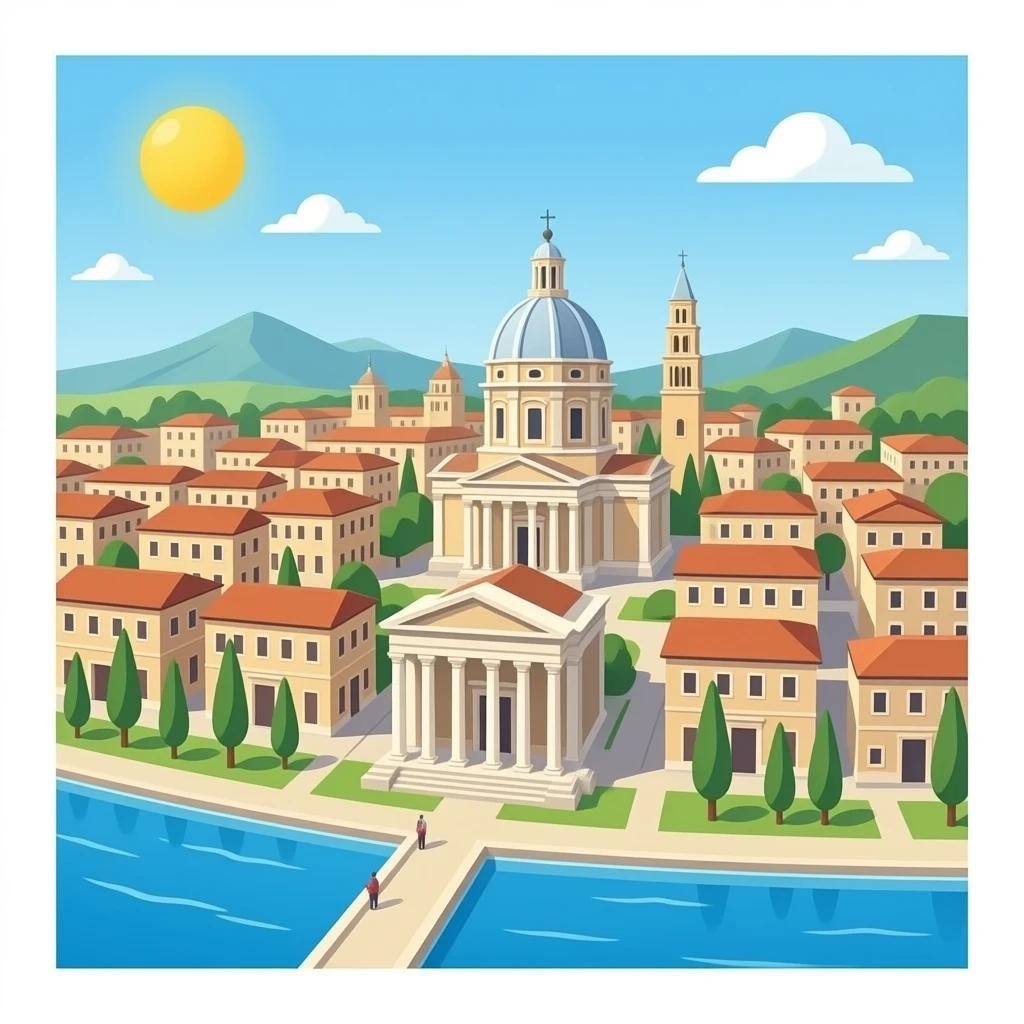 Roman Empire city top view emoji