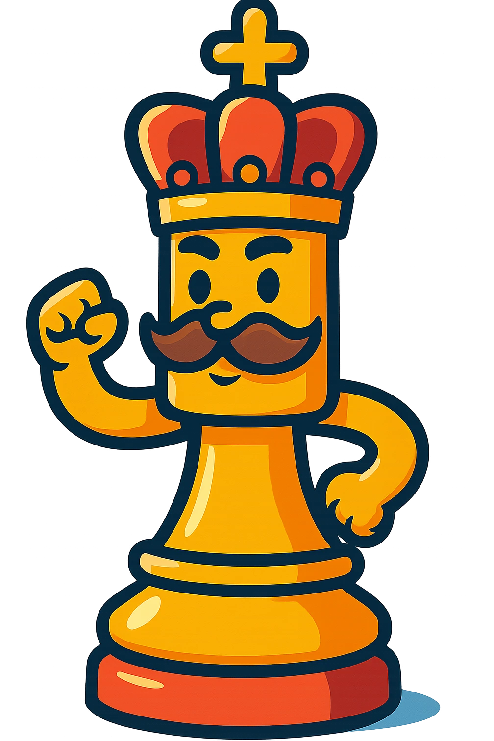 cartoon style chess king, no text emoji