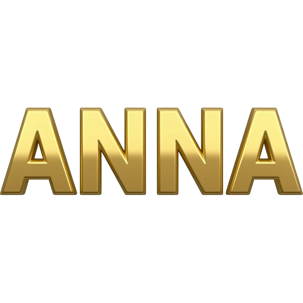 GOLD LETTERS NAME ANNA emoji