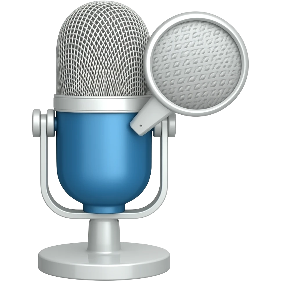 Blue yeti white microphone emoji