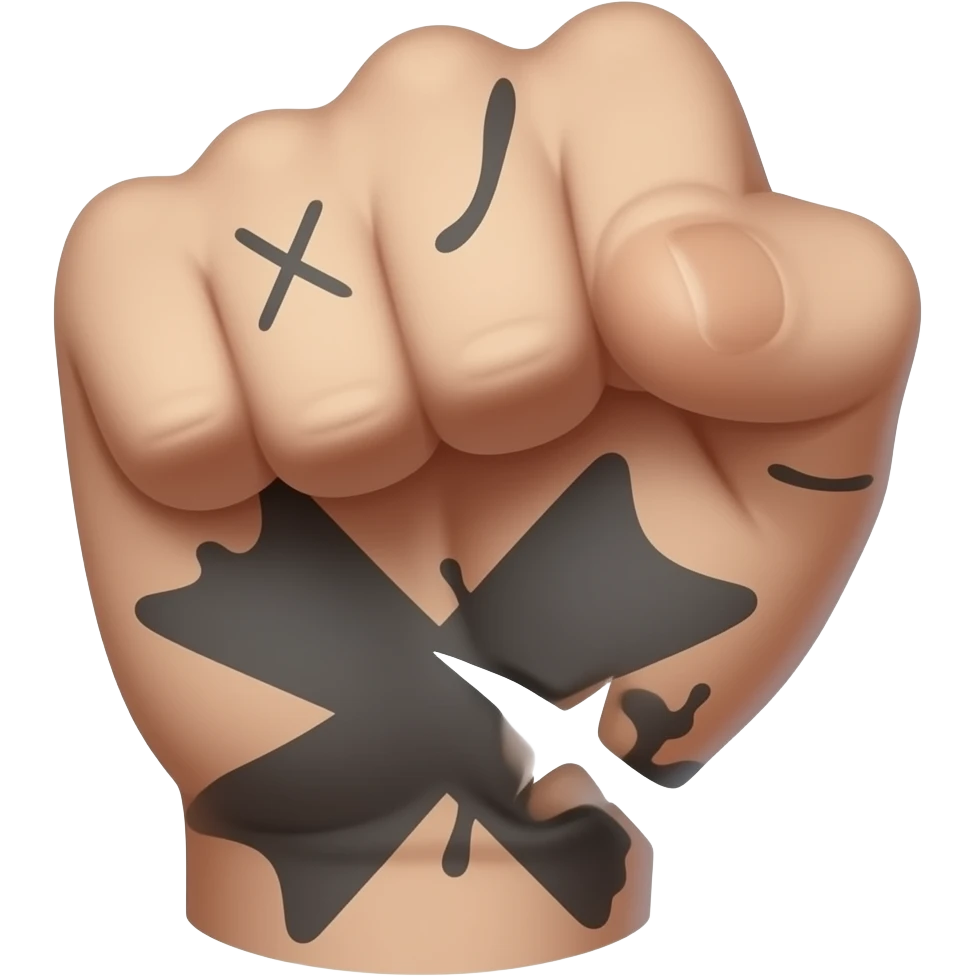 Tatuaje borroso dañado emoji