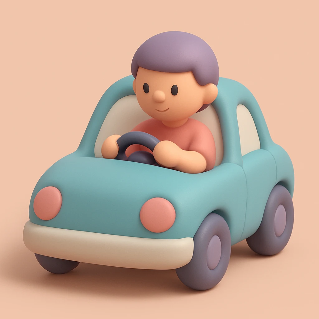 person driving a car emoji
