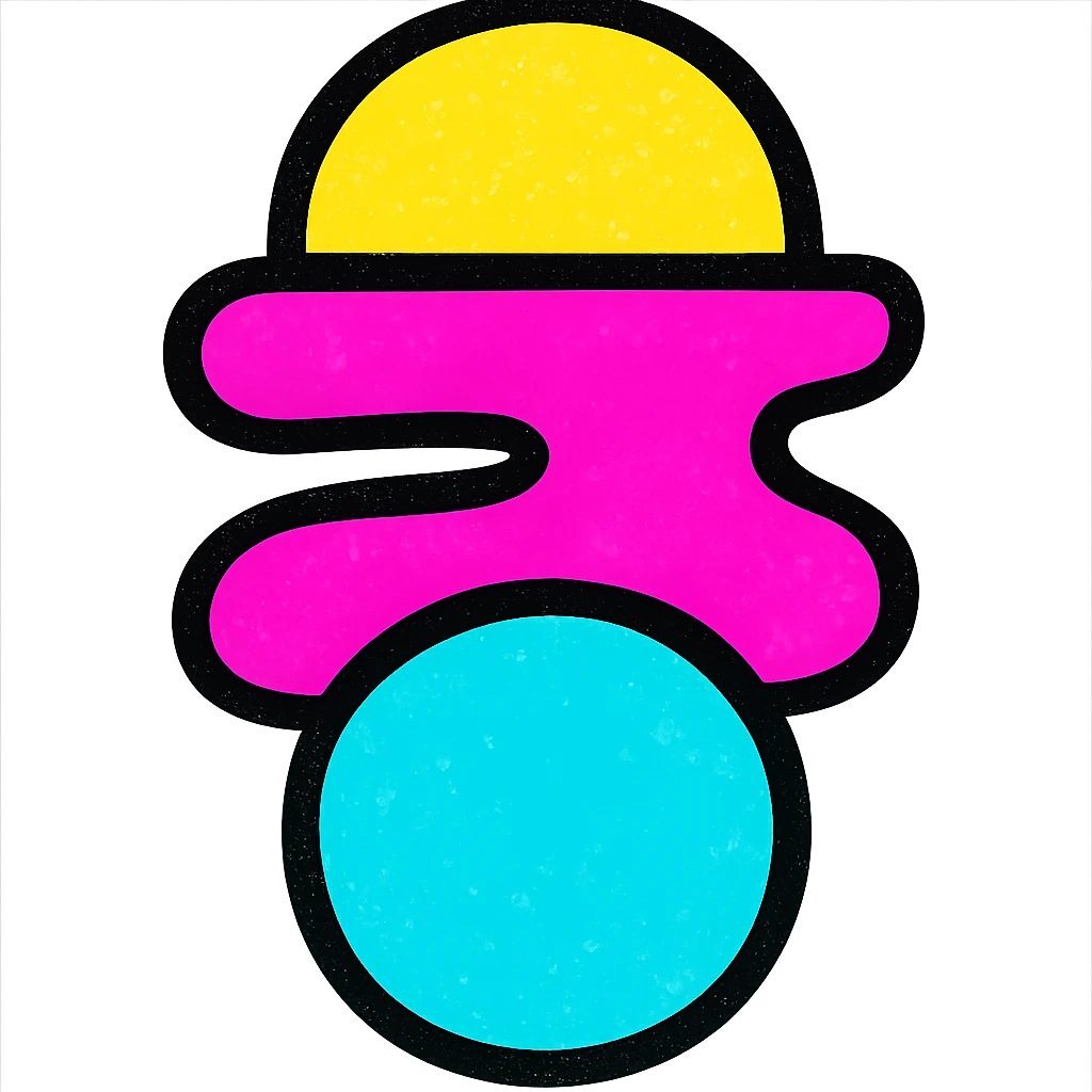 red summer, abstract, bold shapes, playful, minimal background emoji