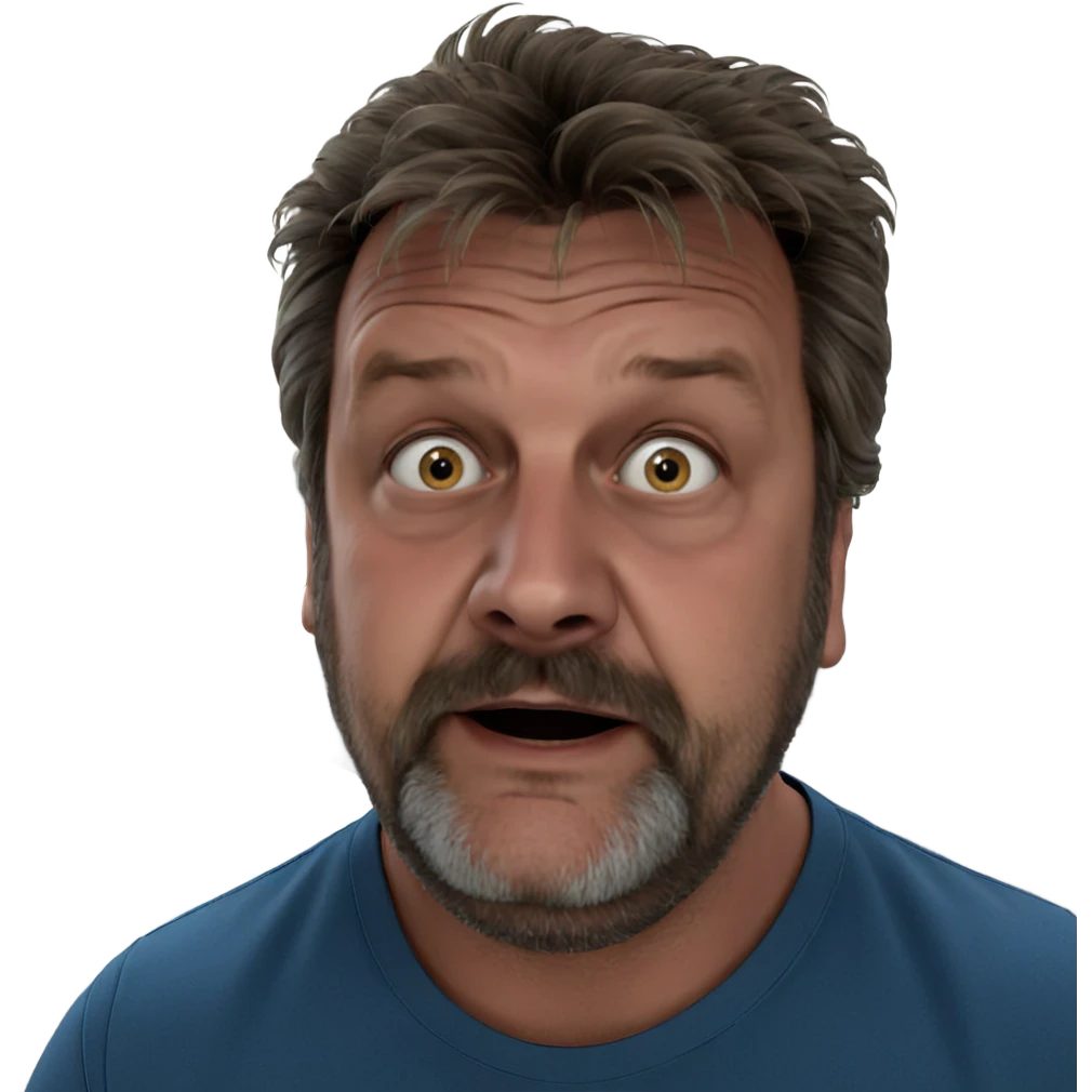 portrait of a wide-eyed man emoji