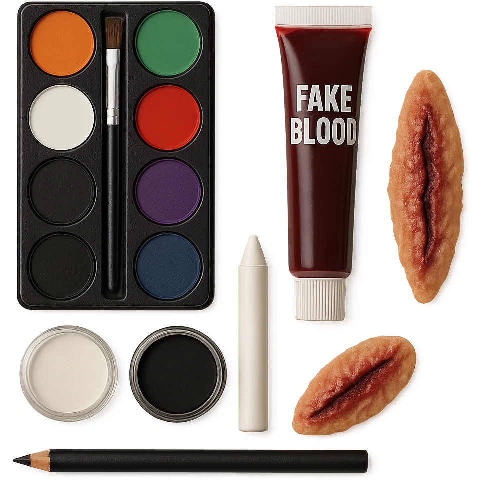 Halloween makeup objects, remove background emoji